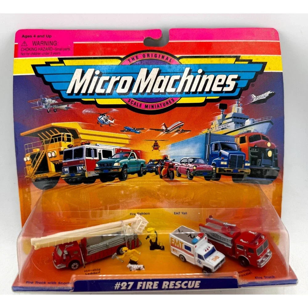 Vintage 1997 Galoob Micro Machines #27 Fire Rescue Collection Sealed NIP